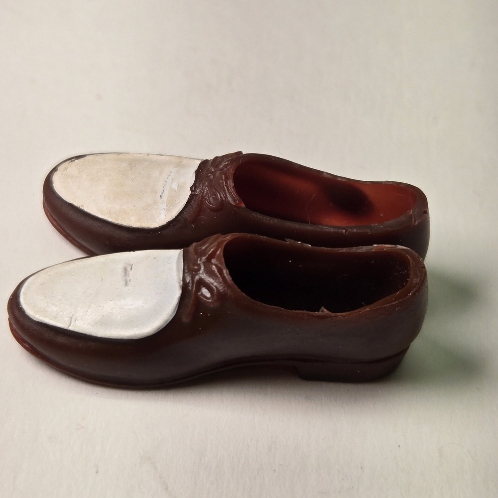 Barbie Mattel Ken Shoes Dress Loafers Spectator Brown White Oxfords‎ Japan